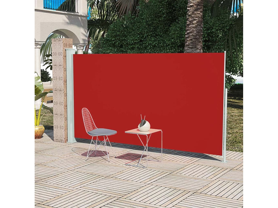 Toldo Exterior | Toldo Parasol | Toldo Lateral Retráctil De Jardín Rojo 160x300 Cm Wsd422186