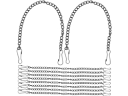 Kichouse - Juego De 10 Cadenas Colgantes De Hierro Negro Con Ganchos Para Jardín Y Hogar. Diseño Ligero Con Gran