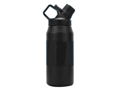 Botella De Acero Inoxidable Con Aislamiento Al Vacío De 750 Ml, A Prueba De Fugas, Ideal Para Deportes Al Aire Libre, Viajes Y Para Llevar En El Coche. Color Negro.