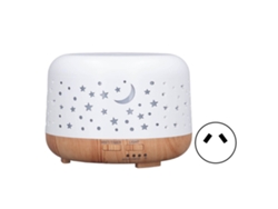 Humidificador De Aromaterapia De 300 Ml Con Diseño De Textura De Madera, Luz Led De Bajo Ruido Y Para Mesa.