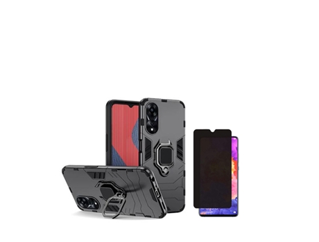 Protector de Pantalla Privacidade Proteção Militar para Oppo Oppo A38 4G GIFT4ME Vidrio Templado Negro