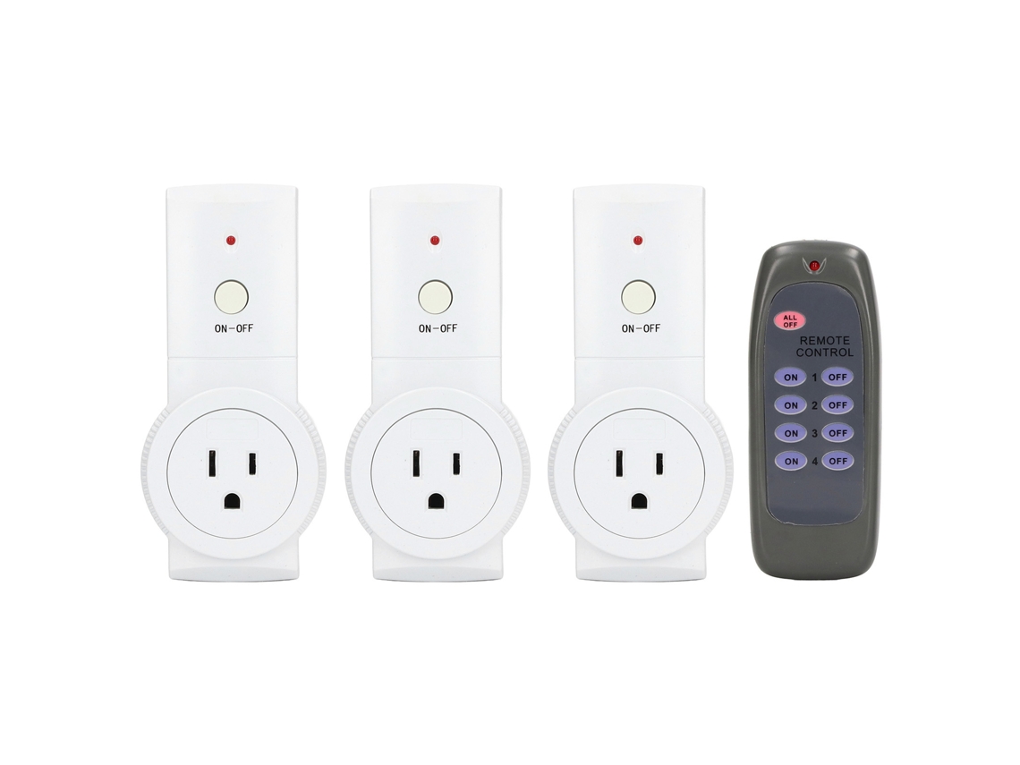 Enchufe Inteligente Inalámbrico Con Control Remoto, Juego De Enchufes, Batería Incluida, 1800 W