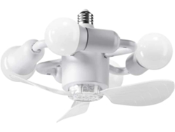 Ventilador De Techo Con Luz Integrada, Base De Rosca E27, Soplador De Aire.