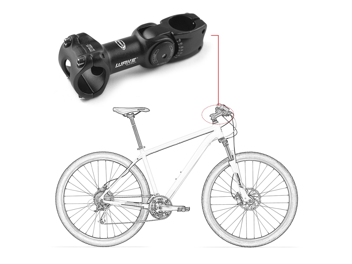 Buje De Manillar Ajustable De 60 Grados Para Bicicleta De Montaña, Aleación De Aluminio, 25,4 Mm/31,8 Mm
