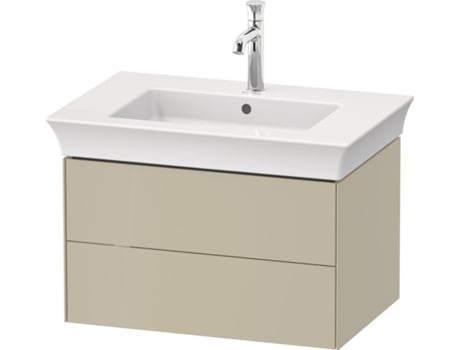 DURAVIT White Tulip, mueble de baño colgado en la pared, ancho 684 x fondo 458mm, con 2 cajones, con tecnología tip-on, WT43410