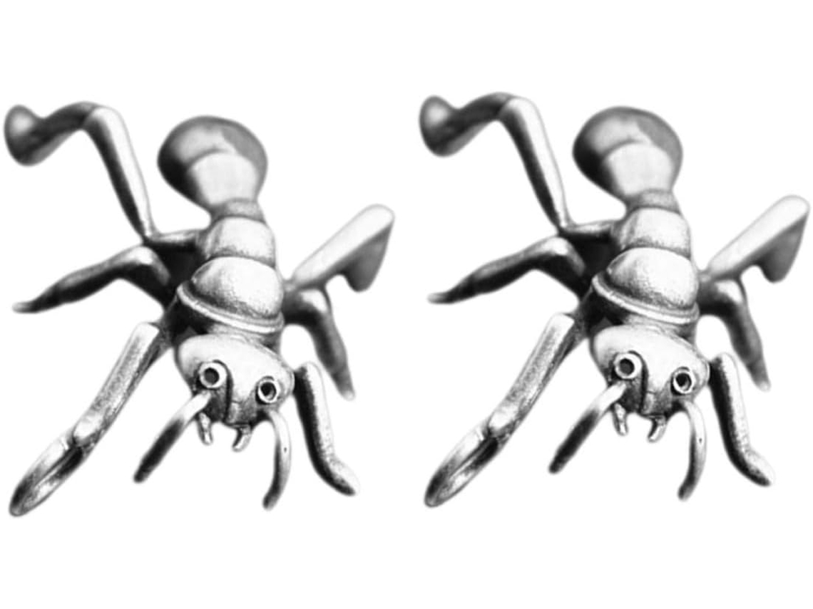 Pendientes Clásicos Delicados Mujer Forma Hormiga Plata Resistentes Deslustre Rotura Ideales Bodas Fiestas Al