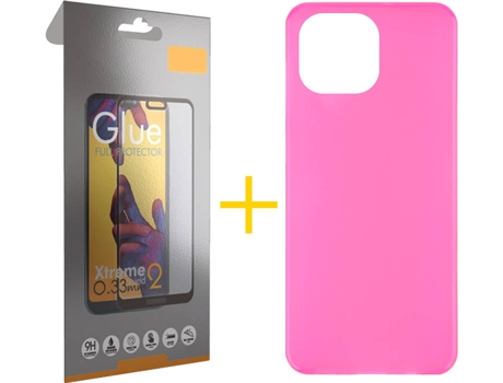 Kit Funda + Protector de Pantalla Apple iPhone 13 Pro Max SKYHE Liso Rosa