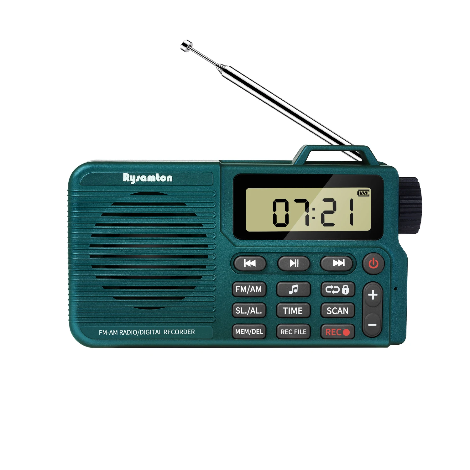 Mini Radio Fm/am (verde) - Dsp - Recargable - Altavoz Bluetooth - Grabadora - Temporizador De Apagado