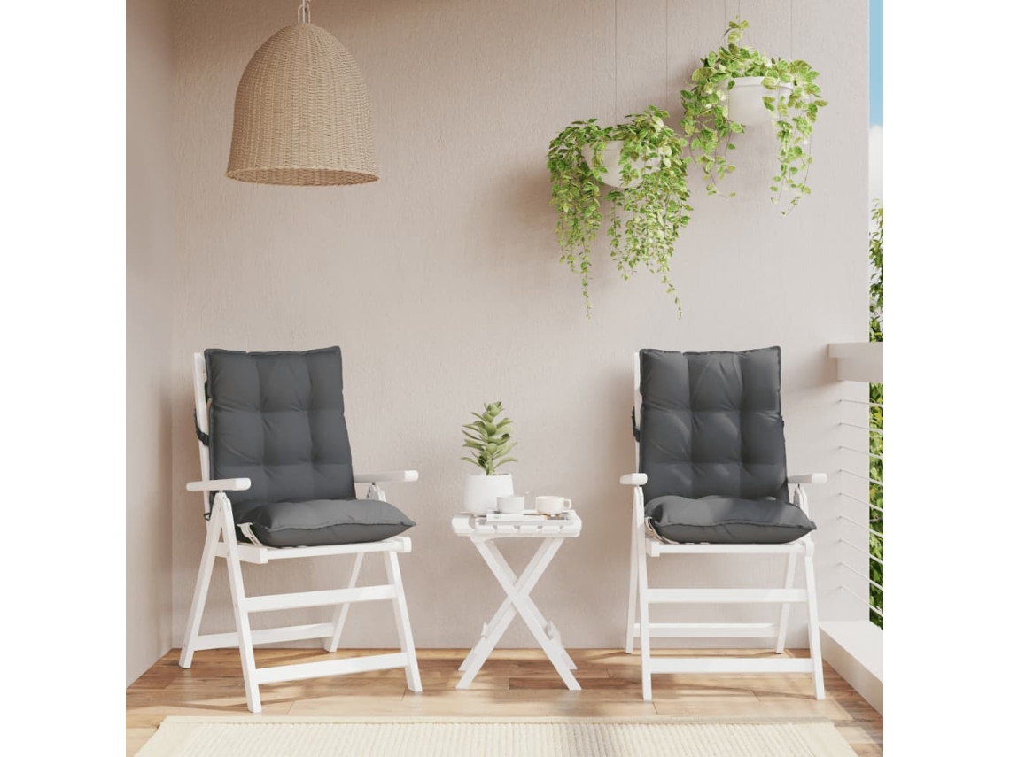 Cojines para silla de baja altura, 2 piezas, Oxford, antracita, DKD, decoración del hogar