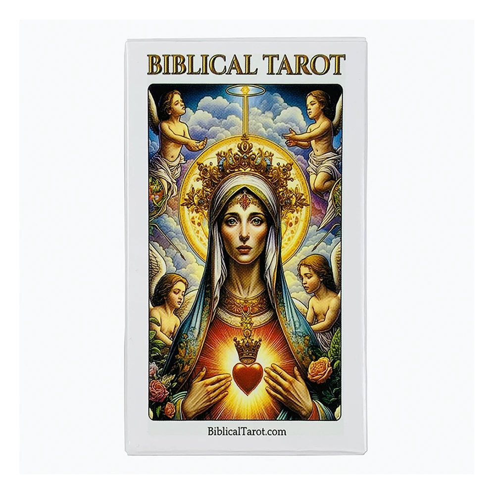 Ilustración De Cartas Del Oráculo Del Tarot Bíblico: Juego De Cartas De Tarot De Adivinación Y Profecía Misteriosa.
