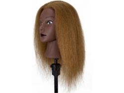 Cabeza De Maniquí Con Cabello 100% Natural Y Soporte De Sujeción, Muñeca De Entrenamiento Yaki Suave.