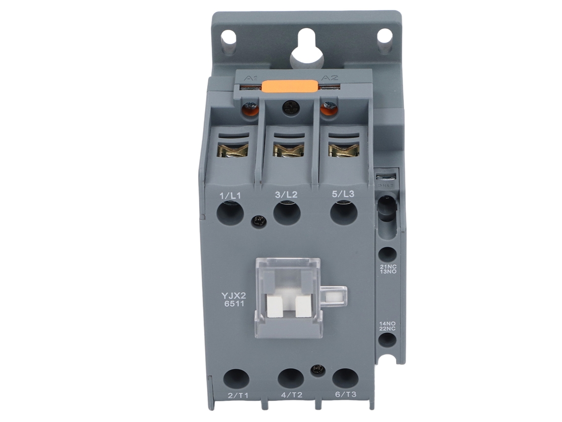 Contactor De Ca De 65 A, 3 Polos, Para Riel Din, Bobina De Ca 110 V, Repuesto Ignífugo.