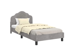 Maison Exclusive - Cama Para Niños Con Cabecero Gris Claro 80 X 200 Cm Terciopelo