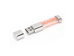 Pendrive Usb2.0 128gb Para Coche Memoria Flash Disco Duro Lápiz U Disk Accesorios Ordenador Regalo Perfume Cristal Naranja
