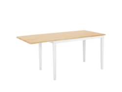 Mesa con extensión BELIANI Louisiana de Madera de caucho Blanco 75x160x74