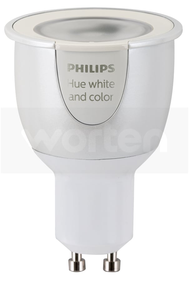 Bombilla Gu10 Philips hue white and color ambiance led inteligente luz blanca y de individual 1 x 6.5 iluminación que cambia compatible con apple home 6.5w