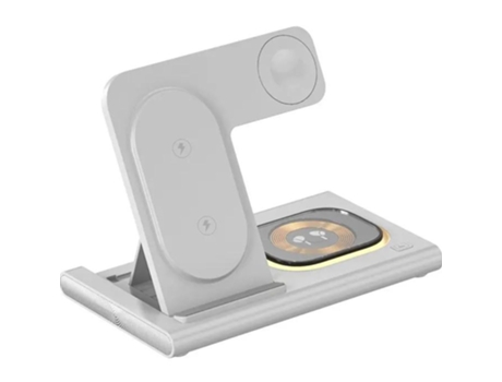 Cargador Inalámbrico 3X1 15W Samsung Galaxy/Watch/Buds Blanco ¡ANTIMPACTO!
