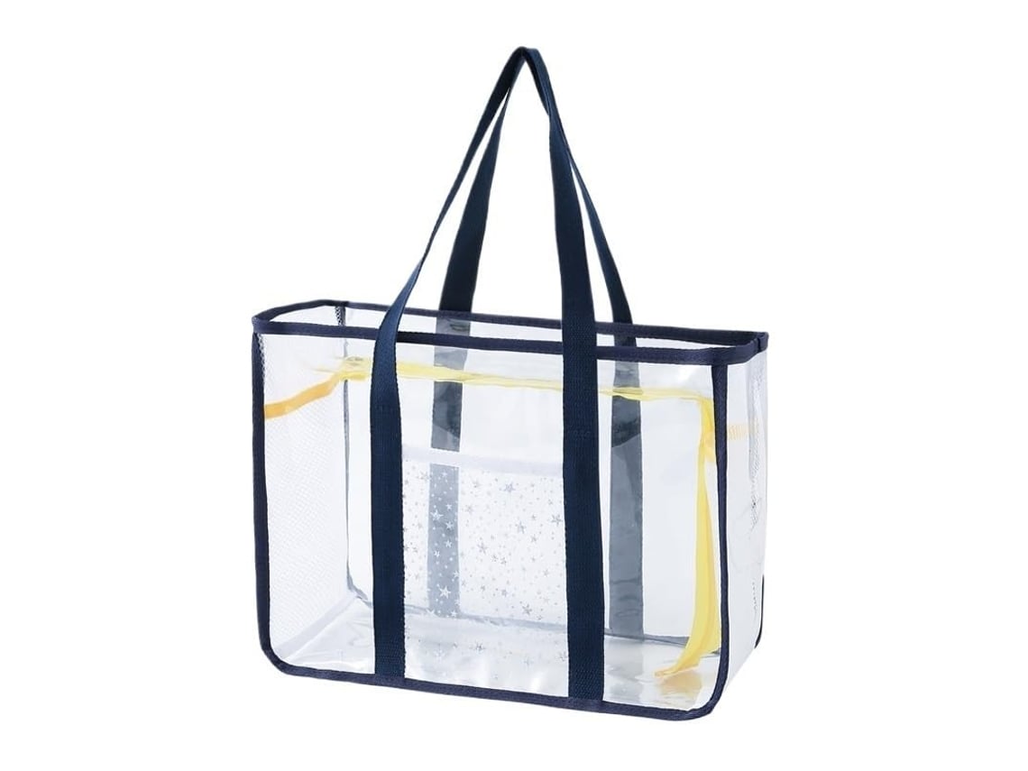 Bolsa De Playa Para Mujer, Transparente, De Pvc, Para Exteriores, Para Viajes, Práctica, Para Natación, Color Negro