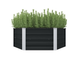 Jardinera VIDAXL Antracita Acero ( 129x129x45 cm)