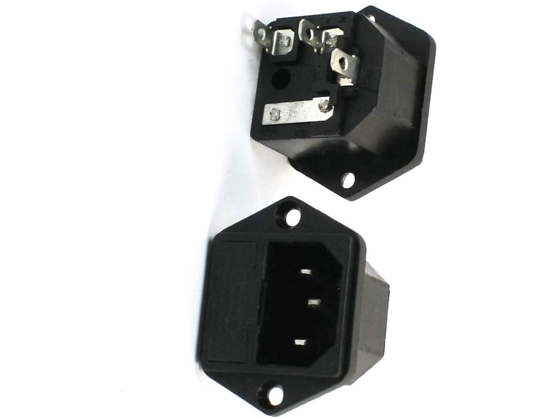 2 Piezas, 3 Terminales, Conector Para Cable De Alimentación Iec320 C14, Ac250v 10a, Enchufe Con