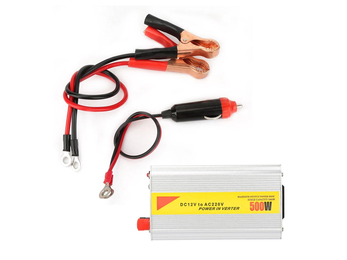 Convertidor De Corriente Dc A Ac Inversor De Potencia 500w Con Usb Dc12v/24v A Ac220v Onda Sinusoidal