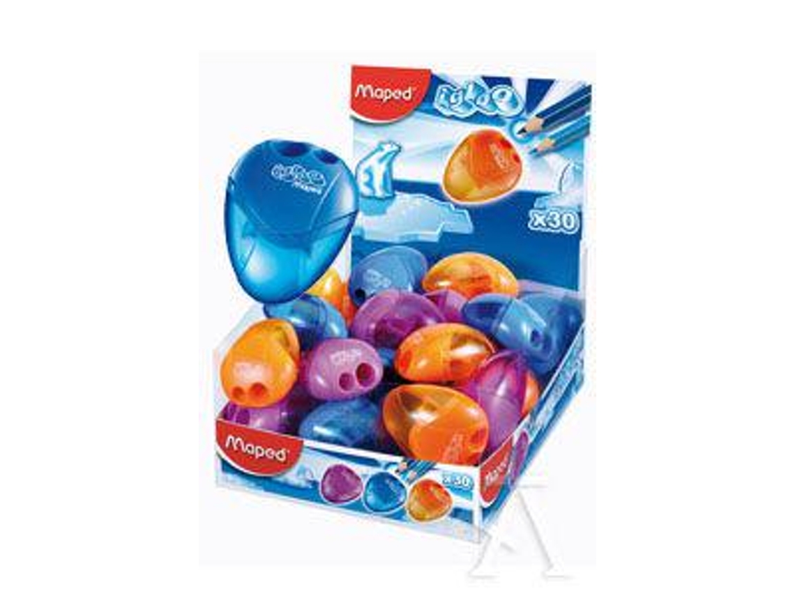 Pack 30 Afilalapices Igloo 2 Usos Con Deposito Colores Surt.