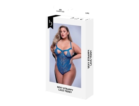 Conjunto de Lencería BACI LINGERIE Lace Teddy (Azul - Queen)
