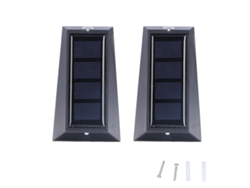Rebe-2 Piezas Luz Solar Led Exterior Para Pared, Lámpara De Jardín Resistente Al Agua, Luces De Cerco Decorativas Para Patio Y Camino