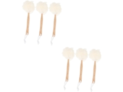 6 piezas Brosse à Balles De Bain De Exfoliant Para Set Pratique De Cuelloleur Blanche