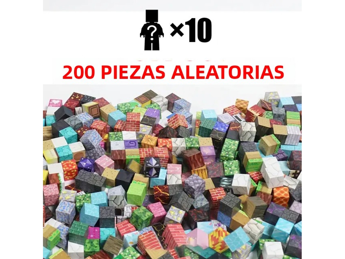 (200 Piezas Y 10 Muñecos) Mini Juego De Bloques De Construcción Magnéticos, Juguete Educativo De Construcción Para Niños