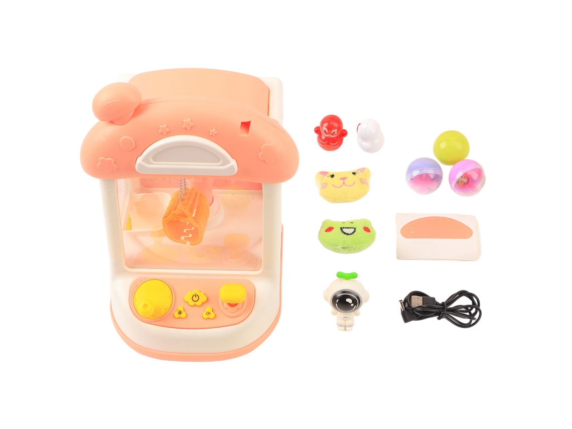 Mini máquina recreativa eléctrica de garras BJ, juguete para niños, atrapa muñecas con luz que respira