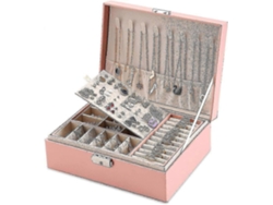 Joyero para mujer, organizador de joyas de dos capas, Hengjian