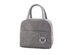 Bolsa De Almuerzo Reutilizable De Gran Capacidad Con Isolación Térmica Gris