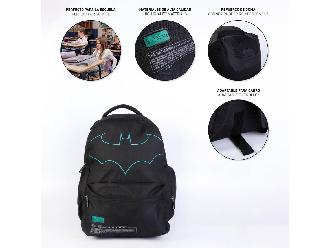 Mochila Escolar Grande 44 Batman 30 CERDÁ LIFE'S LITTLE MOMENTS Worten.es