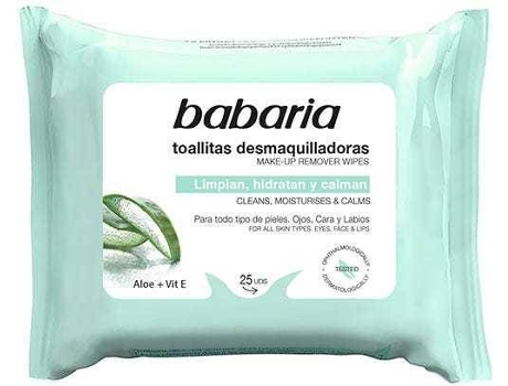 Toallitas Desmaquillantes BABARIA Aloe Vera
