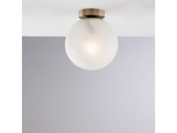 Olaf - Plafón De Hierro Cromado Negro 1 Luz Con Esfera Dm.20 H.23 - Ø20 - Bl294-pl1-brz