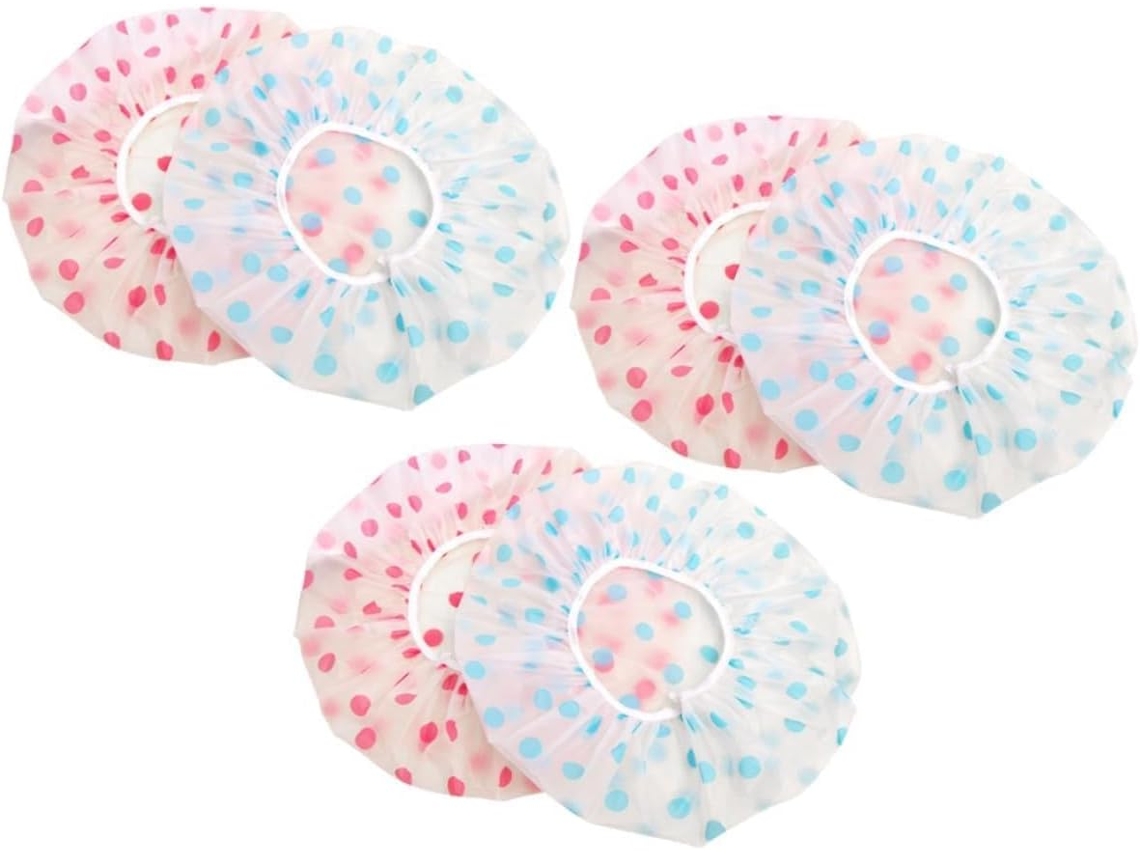 Juego de 6 bolas de baño, talla única, elásticas, para mujeres y niñas, ideales para el baño y Gokoco