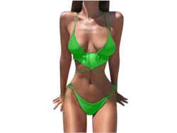Traje de baño bikini de dos piezas para mujer, modelo 2026, con diseño sexy y nailon elástico, ideal para la playa y la piscina.
