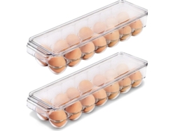 Caja Para Huevos De Nevera, 2 Unidades, Organizador Transparente.