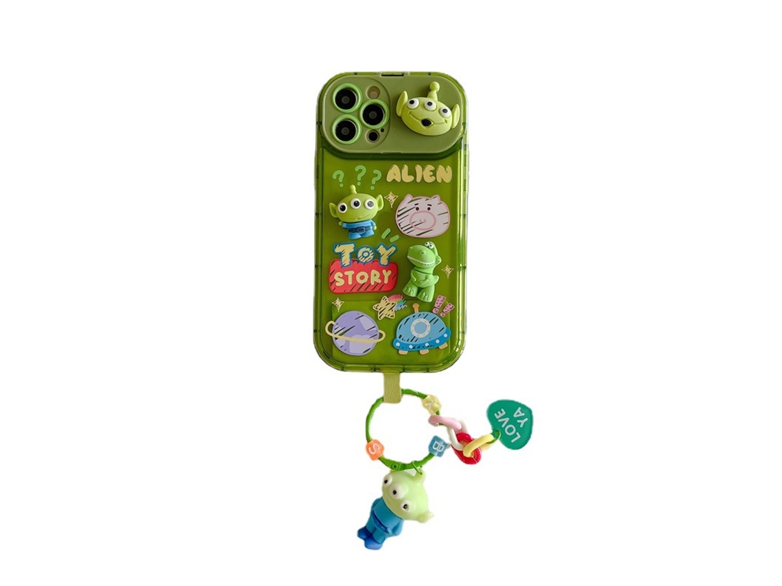 Cubierta De Teléfono (soporte Para Colgante De Muñeco 3d) Patrón De Dibujo Animado Para Iphone13promax Funda Suave Exclusiva Para El Sudeste Asiático
