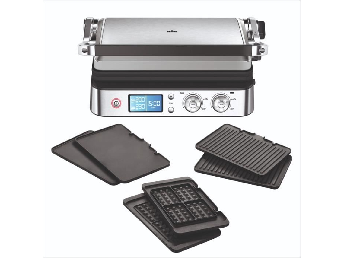 Plancha Multifuncional Braun Multi Pro 9 2000 W 3 Posiciones De Calentamiento Negro / Acero