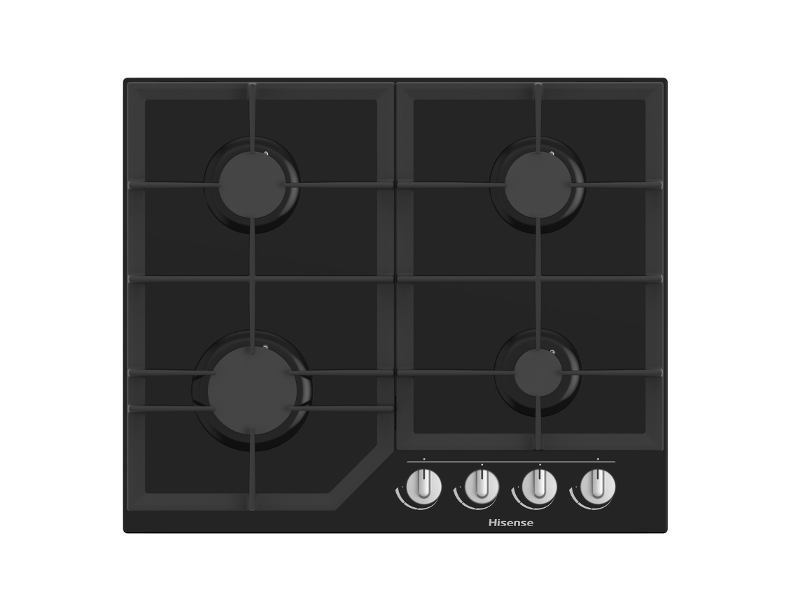 GG643B placa de gas negra empotrable 60 cm, 4 zonas HISENSE