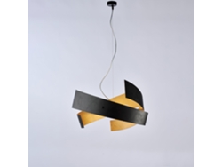 Lámpara colgante circular Anna de metal y aluminio lacado blanco con LED integrado y cables eléctricos regulables 130 Ø50 Bl249 S50 Belight