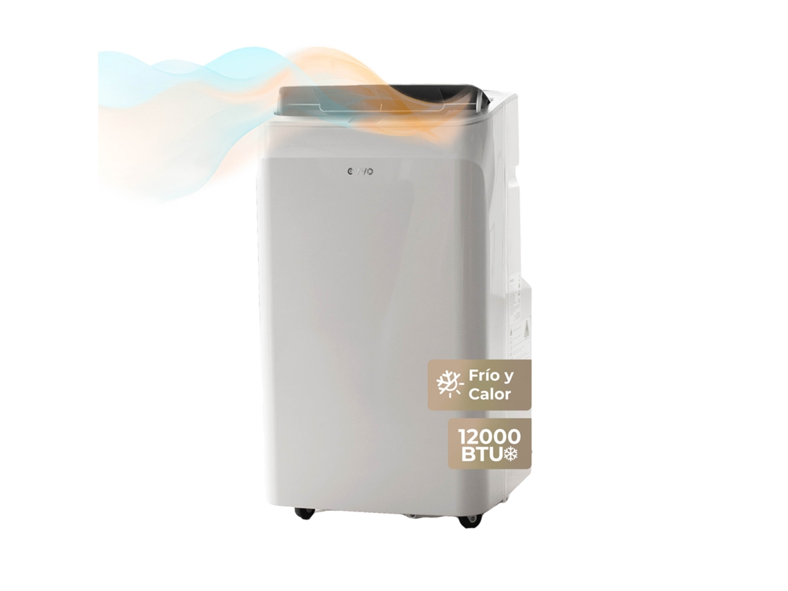 Evvo Aire Acondicionado Portatil Frio Y Calor P12, Silencioso, 4 En 1 - Refrigeración, Calefacción, Ventilación Y Deshumidificación