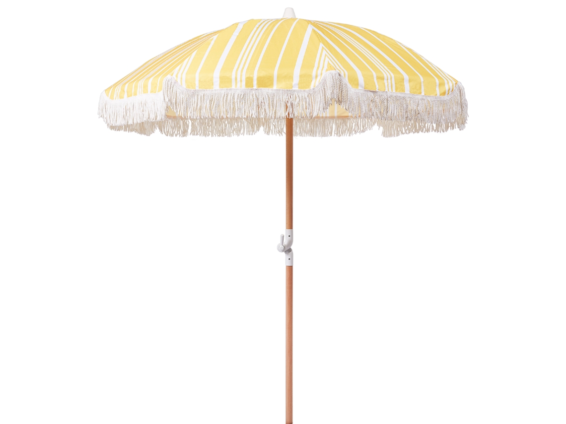 Sombrilla de jardín BELIANI Mondello de Poliéster Amarillo 150x150x210