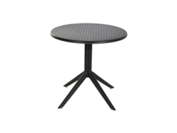 Mesa de metal PP reciclado negro de 80x80x75cm ALEXANDRA HOUSE LIVING
