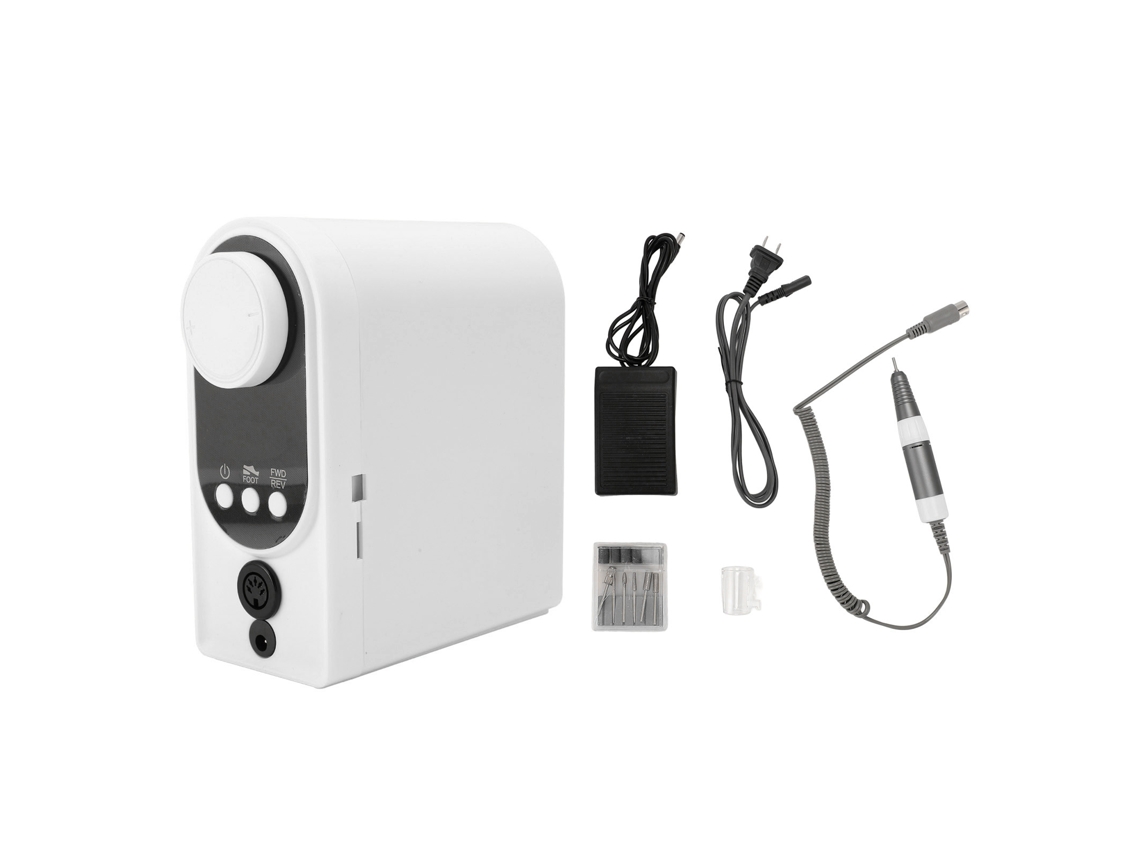 Furadeira Elétrica Para Unhas Profissional 35000rpm Com Pedal E Acessórios Para Manicure Salão Eua Plug
