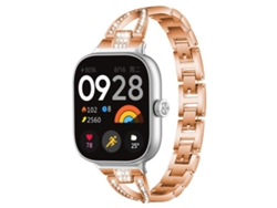 Pulseira Para Redmi Watch 6 / 5 / 4 - Metal - Diamante Em Formato De X - Fileira Única