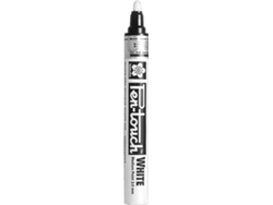 Marcador SAKURA Pen-Touch Punta média (2.0mm - Blanco)
