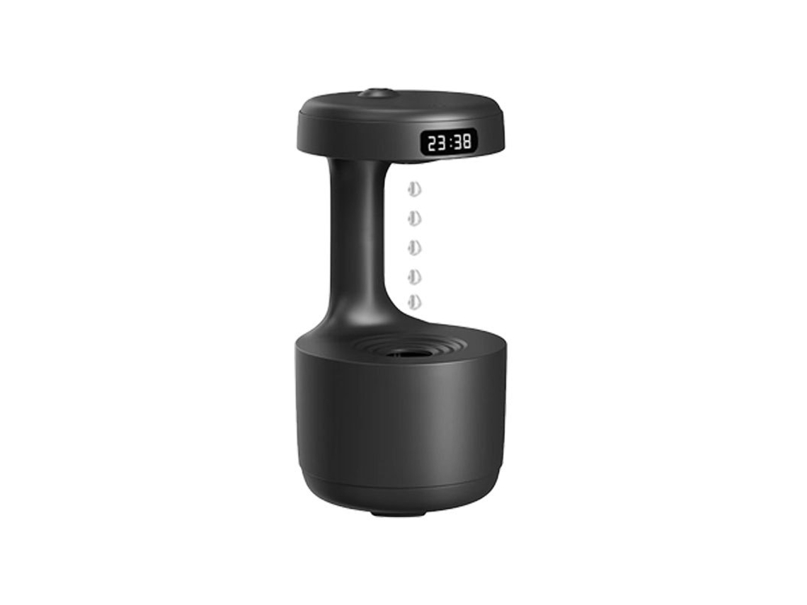 Humidificador purificador de aire antigravedad Digitallab, gran capacidad de 600 ml, para dormitorio y hogar (negro)